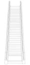 Sketch of escalator. Front view. Vector Royalty Free Stock Photo
