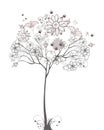 Sketch of a floral tree