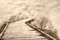 Sketch of Fog at the End of a Wooden Walkway