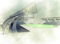 Sketch football sstadium