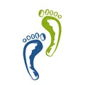 Sketch of footprint for your design Royalty Free Stock Photo