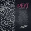 Sketch gastronomic meat