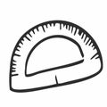 Sketch geometric ruler. Hand drawn doodle icon. Sign symbol. Vector Royalty Free Stock Photo