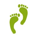 Sketch of green footprint for your design Royalty Free Stock Photo