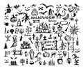 Sketch of halloween design elements Royalty Free Stock Photo