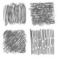 Sketch hatching pen. Pen scribble effects. Doodle freehand sketchy clipart. Messy hand drawn monochrome pattern. Square