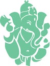 Sketch of Hindu God Lord Ganesha or Vinayaka Outline Editable Vector Illustration