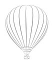 A sketch of the hot air balloon.