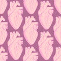 Sketch human heart in vintage style