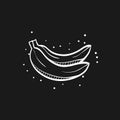 Sketch icon in black - Banana Royalty Free Stock Photo