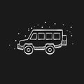 Sketch icon in black - Offroad car