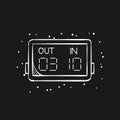 Sketch icon in black - Player substitution board Royalty Free Stock Photo