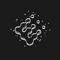 Sketch icon in black - Printing raster dots Royalty Free Stock Photo