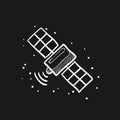 Sketch icon in black - Satellite receiver Royalty Free Stock Photo