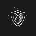 Sketch icon in black - Shield Royalty Free Stock Photo