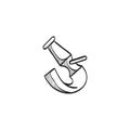 Sketch icon - Fireman water hose Royalty Free Stock Photo