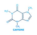 Sketch illustration with caffeine formula. Sketch vector illustration. Vector drawing