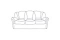 Sketch illustration - sofa isolated on white background