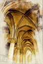 Notre Dame de Paris vault sketch