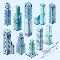 Sketch Isometric Buildings Colored