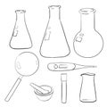 sketch of laboratory glassware