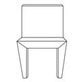 Sketch line drawing of chair isolated