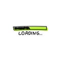 Sketch loading green bar hand drawn icon