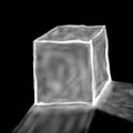 Sketch of a luminous cube. Illustration