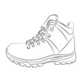 Sketch of a male shoe on white background.Vector illustration.