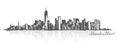 Sketch of Manhattan New York Royalty Free Stock Photo