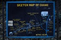 Sketch map of Chame mountain village Royalty Free Stock Photo