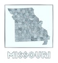 Sketch map of Missouri.