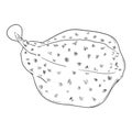 Sketch Marble Ray. Numb-fish Vector Illustration