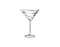 Sketch Martini Cocktails with Olives Vector Hand Drawn Illustration Royalty Free Stock Photo