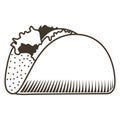 mexican taco sketch Royalty Free Stock Photo