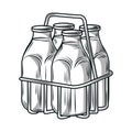 sketch milk bottles