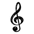 Sketch of a musical note Royalty Free Stock Photo