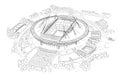 Sketch of the new stadium on Krestovsky island.