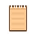Sketch notebook icon flat isolated vector Royalty Free Stock Photo