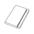 Sketch of notebook. Vector illustration with hand drawn leaf of notebook. Clip art. Notepad with clear page Royalty Free Stock Photo