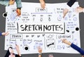Sketch Notes Creative Drawing Design Graphic Concept Royalty Free Stock Photo
