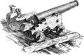 Sketch of an old artillery gun