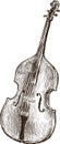 Sketch of an old contrabass