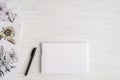 Sketch Pad, Sketches and Pen with Copy Space Royalty Free Stock Photo