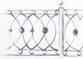 Sketch of pattern of iron fence