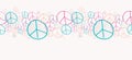 Sketch peace symbols seamless pattern background EPS10 file. Royalty Free Stock Photo