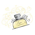 Sketch of perfume bottle for your design