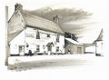 Sketch of Public House, Norfolk, UK