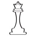 Sketch of a queen chess piece Royalty Free Stock Photo