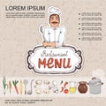 Sketch Russian Cuisine Menu Template